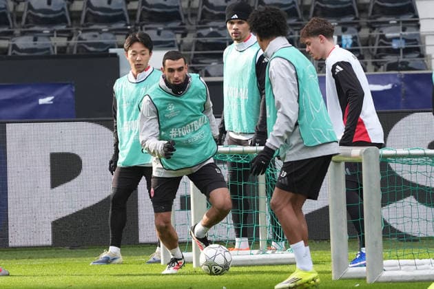 Ellyes Skhiri Eintracht Frankfurt on the ball Frankfurt 27 01 2026 Eintracht Frankfurt final training, Deutsche Bank Park, Matchday 8 Champions League