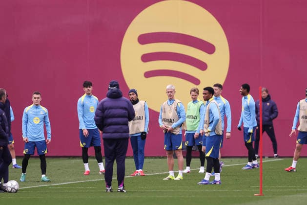 January 27, 2026, Sant Joan Despi, Barcelona, SPAIN: Dani Olmo during the training day of FC Barcelona, Barca ahead UEFA Champions League 2025 26, football match against FC Copenhague at Ciutat Esportiva Joan Gamper on January 27, 2026 in Sant Joan Despi, Barcelona, Spain. Sant Joan Despi SPAIN - ZUMAa181 20260127_zaa_a181_048 Copyright: xJavierxBorregox