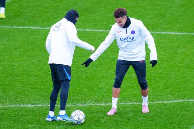 PSG Training Session AUXERRE, FRANCE - JANUARY 23: Desire Doue of PSG reacts during the Paris Saint-Germain (PSG) training session at Campus PSG in Poissy, France on January 27, 2026. Maxime Delacroix Anadolu Poissy France. Editorial use only. Please get in touch for any other usage.  Copyright: x2026xAnadoluxMaximexDelacroixx