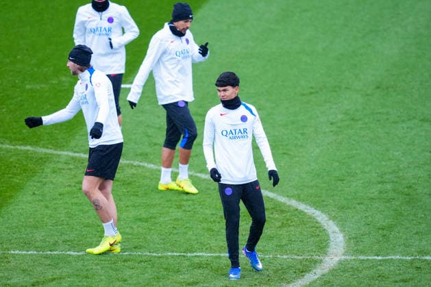 Football, CL, Paris Saint Germain, Training