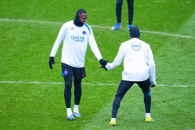 PSG Training Session AUXERRE, FRANCE - JANUARY 23: Willian Pacho of PSG reacts during the Paris Saint-Germain (PSG) training session at Campus PSG in Poissy, France on January 27, 2026. Maxime Delacroix Anadolu Poissy France. Editorial use only. Please get in touch for any other usage.  Copyright: x2026xAnadoluxMaximexDelacroixx