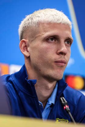 January 27, 2026, Sant Joan Despi, Barcelona, SPAIN: Dani Olmo of FC Barcelona, Barca attends his press conference, PK, Pressekonferenz during the training day of FC Barcelona ahead the UEFA Champions League 2025 26, football match against FC Copenhague at Ciudad Esportiva Joan Gamper on January 27, 2026 in Sant Joan Despi, Barcelona, Spain. Sant Joan Despi SPAIN - ZUMAa181 20260127_zaa_a181_074 Copyright: xJavierxBorregox