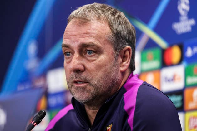 January 27, 2026, Sant Joan Despi, Barcelona, SPAIN: Hansi Flick, head coach of FC Barcelona, Barca attends his press conference, PK, Pressekonferenz during the training day of FC Barcelona ahead the UEFA Champions League 2025 26, football match against FC Copenhague at Ciudad Esportiva Joan Gamper on January 27, 2026 in Sant Joan Despi, Barcelona, Spain. Sant Joan Despi SPAIN - ZUMAa181 20260127_zaa_a181_091 Copyright: xJavierxBorregox