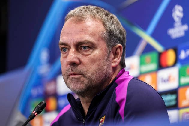 January 27, 2026, Sant Joan Despi, Barcelona, SPAIN: Hansi Flick, head coach of FC Barcelona, Barca attends his press conference, PK, Pressekonferenz during the training day of FC Barcelona ahead the UEFA Champions League 2025 26, football match against FC Copenhague at Ciudad Esportiva Joan Gamper on January 27, 2026 in Sant Joan Despi, Barcelona, Spain. Sant Joan Despi SPAIN - ZUMAa181 20260127_zaa_a181_093 Copyright: xJavierxBorregox