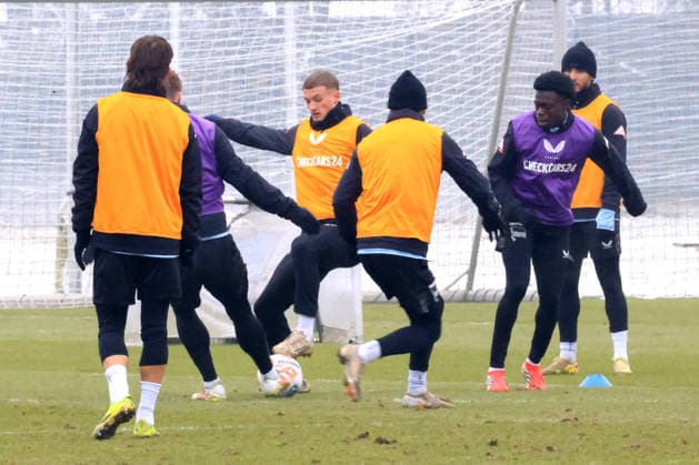 DEU, DFL, 2 FBL Hertha BSC, Training, 27 01 2026, Sportforum, Berlin, DEU, DFL, 2 FBL Hertha BSC, Training, im Bild Hertha Spielerkreis, Michael Cuisance Hertha BSC Berlin 10 DFL regulations prohibit any use of Photographs as image sequences and or quasi video nordphotoxGmbHx xEngler nph00076