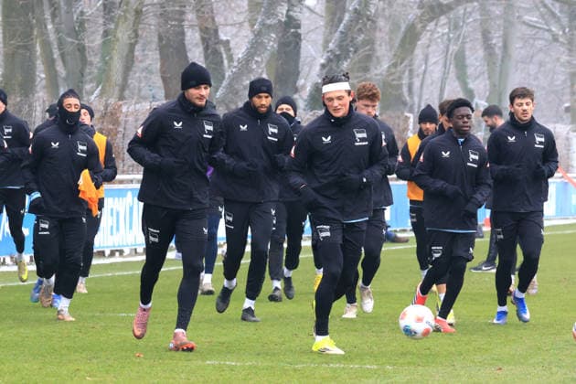 DEU, DFL, 2 FBL Hertha BSC, Training, 27 01 2026, Sportforum, Berlin, DEU, DFL, 2 FBL Hertha BSC, Training, im Bild Hertha Spielerkreis DFL regulations prohibit any use of Photographs as image sequences and or quasi video nordphotoxGmbHx xEngler nph00076
