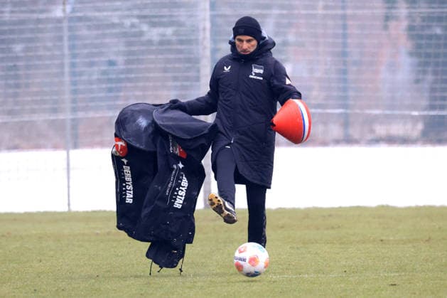 DEU, DFL, 2 FBL Hertha BSC, Training, 27 01 2026, Sportforum, Berlin, DEU, DFL, 2 FBL Hertha BSC, Training, im Bild Cheftrainer Stefan Leitl Hertha BSC Berlin DFL regulations prohibit any use of Photographs as image sequences and or quasi video nordphotoxGmbHx xEngler nph00076