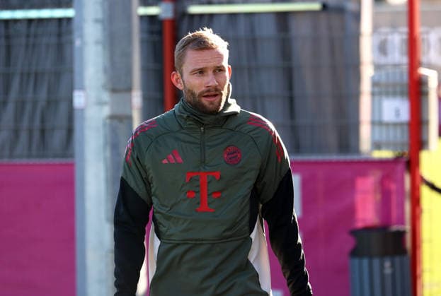 Football, Men, Champions League, Season 2025 2026, FC Bayern Munich, Final training Konrad Laimer FC Bayern Munich in recovery training, Head, Upper body