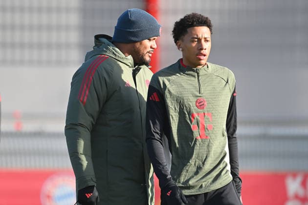 Coach Vincent KOMPANY Bayern Muenchen ,re Cassiano KIALA Bayern Muenchen preview football Champions League,season 2025 26, league phase final training,training PSV Eindhoven FC Bayern Muenchen on 27 01 2026