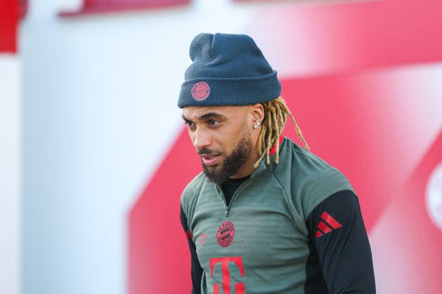 Sacha Boey FC Bayern Muenchen, 23 , GER, Final training, FC Bayern Muenchen, Football, UEFA Champions League, League phase, Matchday 8, 2025 2026 season, 27 01 2026, GER, Final training, FC Bayern Muenchen, Football, UEFA Champions League, League phase, Matchday 8, 2025 2026 season, 27 01 2026 Muenchen Copyright: xEibner-Pressefoto JennixMaulx EP_JML