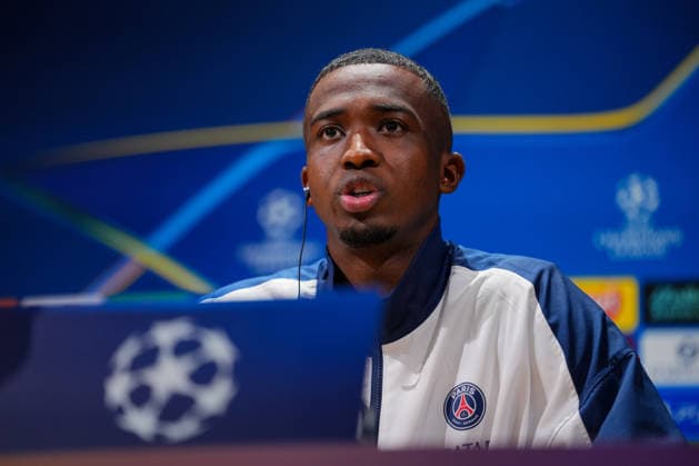 Ahead of PSG v Newcastle United FC - UEFA Champions League AUXERRE, FRANCE - JANUARY 27: Willian Pacho of Paris Saint-Germain attends a Paris Saint-Germain press conference, PK, Pressekonferenz at the Campus PSG in Poissy, France, on January 27, 2026. Maxime Delacroix Anadolu Poissy France. Editorial use only. Please get in touch for any other usage.  Copyright: x2026xAnadoluxMaximexDelacroixx