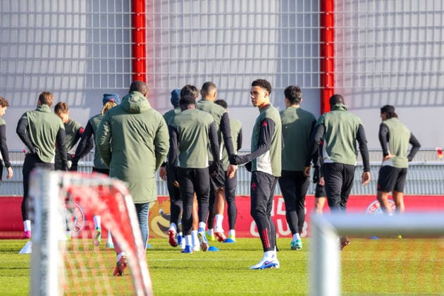 Jamal Musiala FC Bayern Muenchen, 10 , GER, Final training, FC Bayern Muenchen, Football, UEFA Champions League, League phase, Matchday 8, 2025 2026 season, 27 01 2026, GER, Final training, FC Bayern Muenchen, Football, UEFA Champions League, League phase, Matchday 8, 2025 2026 season, 27 01 2026 Muenchen Copyright: xEibner-Pressefoto JennixMaulx EP_JML