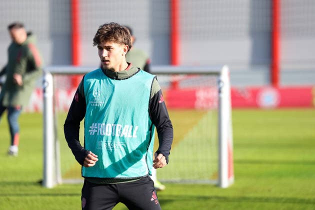 Tom Bischof FC Bayern Muenchen, 20 , GER, Final training, FC Bayern Muenchen, Football, UEFA Champions League, League phase, Matchday 8, 2025 2026 season, 27 01 2026, GER, Final training, FC Bayern Muenchen, Football, UEFA Champions League, League phase, Matchday 8, 2025 2026 season, 27 01 2026 Muenchen Copyright: xEibner-Pressefoto JennixMaulx EP_JML