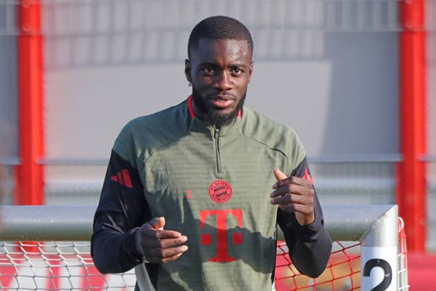 2 Dayot Upamecano, Portraet, Portrait, Football final training UEFA Champions League match PSV Eindhoven vs FC Bayern Munich 27 01 2026 Training ground, Säbenerstr PHOTO Mladen Lackovic LakoPress