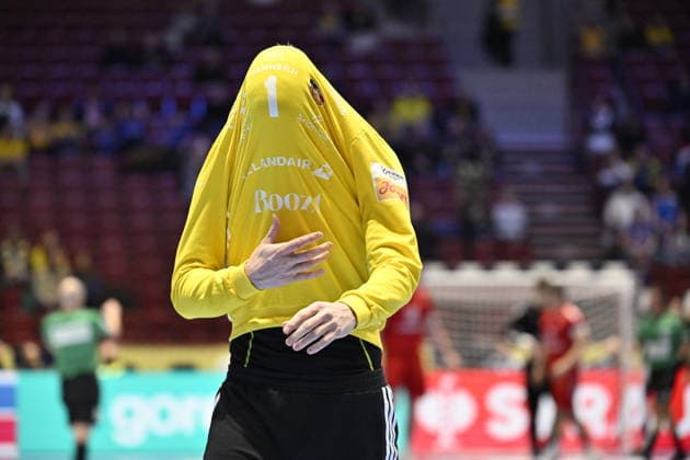 MALMÖ, SWEDEN 20260127 Iceland s Björgvin Pall Gustavsson leaves the pitch after the first half of the 2026 EHF European Men s Handball Championship the EHF Euro 2026 main round match between Switzerland and Iceland at Malmö Arena, in Malmö, Sweden, on January 27, 2026 MALMÖ SWEDEN x50090x  Copyright: xJohanxNilsson TTx EHF EURO 2026 SWITZERLAND-ICELAND