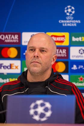 Football - UEFA Champions League - League Phase - Liverpool FC v QarabaÄü FK - MD-1 LIVERPOOL, ENGLAND - Tuesday, January 27, 2026: Liverpool s head coach Arne Slot during a press conference, PK, Pressekonferenz at Anfield ahead of the UEFA Champions League game between Liverpool FC and QarabaÄü FK. (Photo by David Rawcliffe Propaganda) LIVERPOOL Anfield MERSEYSIDE ENGLAND  Copyright: xDavidxRawcliffex P2026-01-27-Liverpool_ Qarabag_MD-1-60