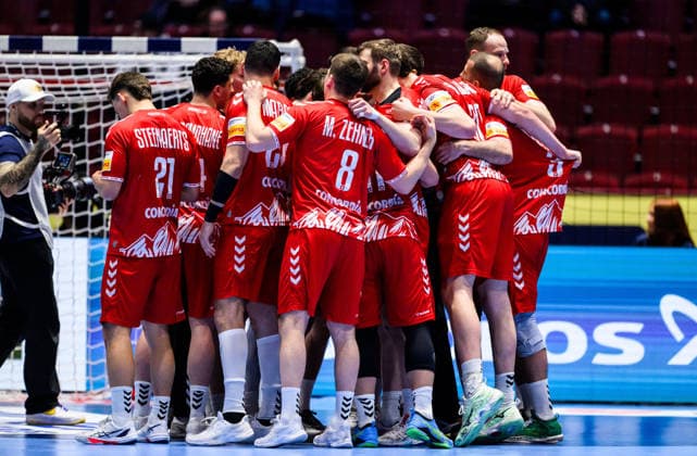 260127 Players of Switzerland celebrates after the EHF European Handball Championship main round match between Switzerland and Iceland on January 27, 2026 in Malmö. Photo: Petter Arvidson BILDBYRAN kod PA PA1140 handball handboll handball handbolls-em 2026 schweiz island ehf european handball championship switzerland iceland bbeng jubel celebrates *** 260127 Players of Switzerland celebrates after the EHF European Handball Championship main round match between Switzerland and Iceland on January 27, 2026 in Malmö Photo Petter Arvidson BILDBYRAN kod PA PA1140 handball handboll handball handbolls em 2026 schweiz island ehf european handball championship switzerland iceland bbeng jubel celebrates  Copyright: PETTERxARVIDSON BB260127PA056