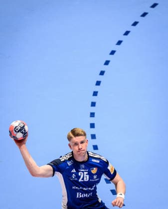 260127 Haukur Thrastarson of Iceland during the EHF European Handball Championship main round match between Switzerland and Iceland on January 27, 2026 in Malmö Photo Petter Arvidson BILDBYRAN kod PA PA1140 handball handball handball handballs em 2026 schweiz island ehf european handball championship switzerland iceland bbeng  Copyright: PETTERxARVIDSON BB260127PA069