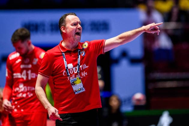 260127 Head coach Dagur Sigurdsson of Croatia during the EHF European Handball Championship main round match between Slovenia and Croatia on January 27, 2026 in Malmö Photo Petter Arvidson BILDBYRAN kod PA PA1141 handball handball handball handballs em 2026 slovenien slovenia croatia kroatien ehf european handball championship bbeng grappa33  Copyright: PETTERxARVIDSON BB260127PA084