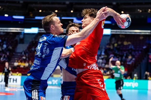 Switzerland v Iceland, EHF EURO 2026, Malmo, Sweden Malmo, Sweden. 27th of January, 2026. Leivn Wanner (25) of Switzerland seen during the mens EHF Euro 2026 match between Switzerland and Iceland at Malmo Arena in Malmo. Sweden, Malmo, Malmö Arena  Copyright: xGonzalesxPhoto TobiasxJorgensenx