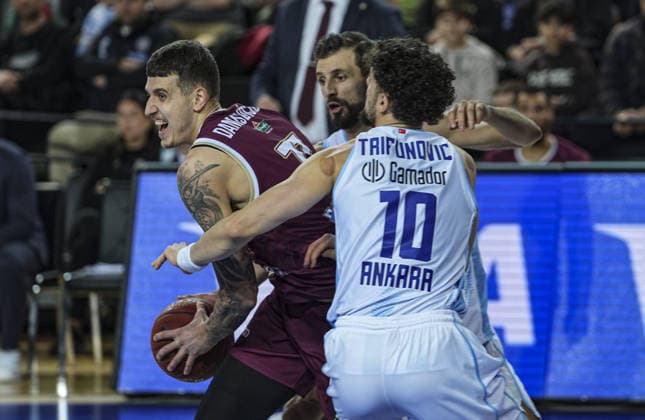 Turk Telekom v Lietkabelis - BKT European Cup ANKARA, TURKIYE - JANUARY 27: Paulius Danusevicius (L) of Lietkabelis in action during BKT EuroCup Basketball Week 16 Group B match between Turk Telekom and Lietkabelis at Ankara Sports Hall in Ankara, Turkiye on January 27, 2026. Metin Aktas Anadolu Ankara Turkey. Editorial use only. Please get in touch for any other usage.  Copyright: x2026xAnadoluxMetinxAktasx