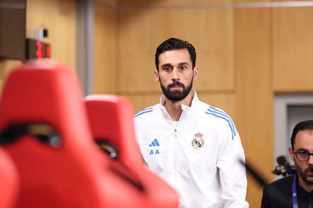 FBL UEFA Champions League 2025 26 press conference SL Benfica Real Madrid coach Alvaro Arbeloa Real Madrid during the press conference before the UEFA Champions League 2025 26 League Phase MD8 match between Sport Lisboa e Benfica and Real Madrid at Estadio da Luz on 27 January 2026 in Lisbon, Portugal Copyright: JoaquimxFerreira
