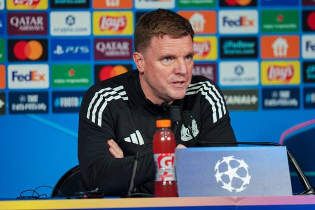 Newcastle United press conference, PK, Pressekonferenz AUXERRE, FRANCE - JANUARY 23: Eddie Howe, Head coach of Newcastle United FC during the Newcastle United FCpress conference at Parc des Princes in Paris France on January 27, 2026. Maxime Delacroix Anadolu Paris France. Editorial use only. Please get in touch for any other usage.  Copyright: x2026xAnadoluxMaximexDelacroixx