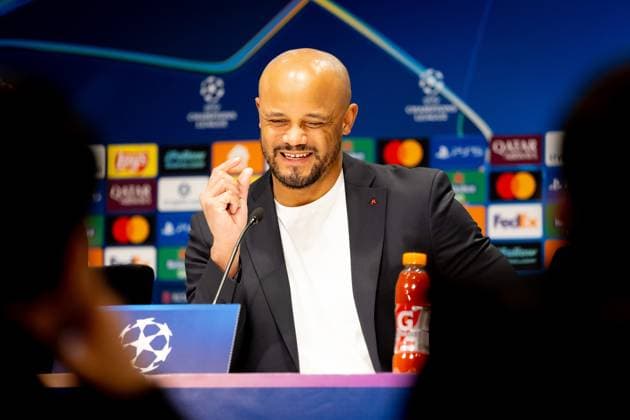 EINDHOVEN - Bayern Munich coach Vincent Kompany during a press conference, PK, Pressekonferenz at the Philips Stadium on the day before the Champions League match against Bayern Munich. IRIS VAN DEN BROEK ANP xVIxANPxSportx xxANPxIVx 548798796 originalFilename: 548798796.jpg