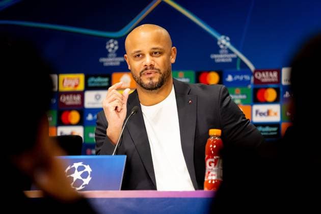 EINDHOVEN - Bayern Munich coach Vincent Kompany during a press conference, PK, Pressekonferenz at the Philips Stadium on the day before the Champions League match against Bayern Munich. IRIS VAN DEN BROEK ANP xVIxANPxSportx xxANPxIVx 548798846 originalFilename: 548798846.jpg