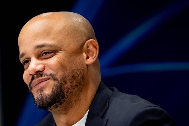 EINDHOVEN - Bayern Munich coach Vincent Kompany during a press conference, PK, Pressekonferenz at the Philips Stadium on the day before the Champions League match against Bayern Munich. IRIS VAN DEN BROEK ANP xVIxANPxSportx xxANPxIVx 548798906 originalFilename: 548798906.jpg