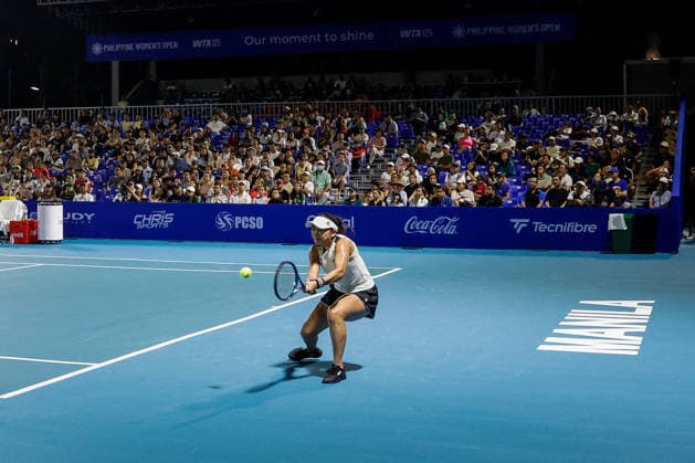 Philippine Women s Open - Day two Kyoka Okamura of Japan in action against Donna Vekic of Croatia in action during day two of the Philippine Women s Open in Manila, Philippines on January 27, 2026. The Philippine Women s Open runs from January 26 to 31 2026. MANILA Philippines  Copyright: xMATRIXxIMAGESx xMARKxCRISTINOx