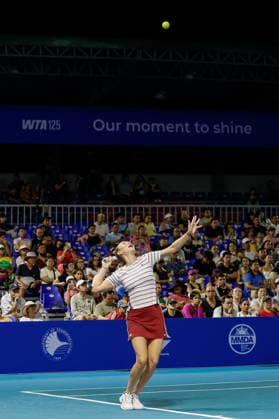 Philippine Women s Open - Day two Donna Vekic of Croatia in action against Kyoka Okamura of Japan during day two of the Philippine Women s Open in Manila, Philippines on January 27, 2026. The Philippine Women s Open runs from January 26 to 31 2026. MANILA Philippines  Copyright: xMATRIXxIMAGESx xMARKxCRISTINOx