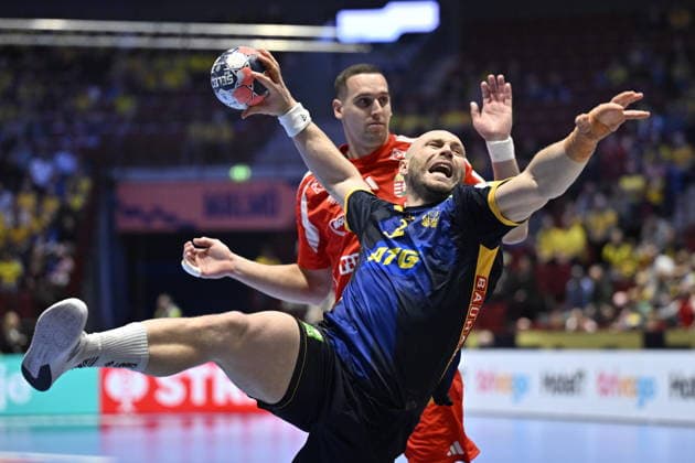 MALMÖ, SWEDEN 20260127 Swedens Oscar Bergendahl during the European Handball Championship middle round match between Sweden and Hungary in Malmö Arena, Malmö, Sweden, January 25, 2026 MALMÖ SWEDEN x50090x  Copyright: xJohanxNilsson TTx HANDBOLLS-EM 2026 SVERIGE-UNGERN