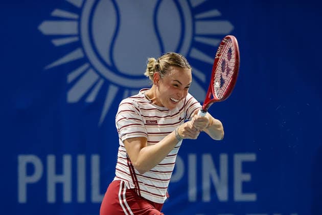 Philippine Women s Open - Day two Donna Vekic of Croatia in action against Kyoka Okamura of Japan during day two of the Philippine Women s Open in Manila, Philippines on January 27, 2026. The Philippine Women s Open runs from January 26 to 31 2026. MANILA Philippines  Copyright: xMATRIXxIMAGESx xMARKxCRISTINOx