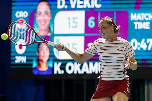 Philippine Women s Open - Day two Donna Vekic of Croatia in action against Kyoka Okamura of Japan during day two of the Philippine Women s Open in Manila, Philippines on January 27, 2026. The Philippine Women s Open runs from January 26 to 31 2026. MANILA Philippines  Copyright: xMATRIXxIMAGESx xMARKxCRISTINOx
