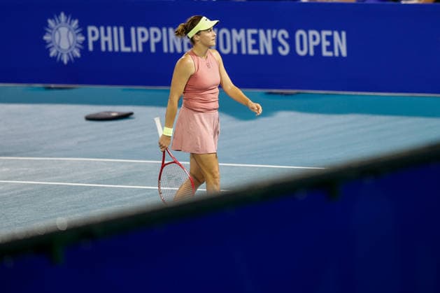 Philippine Women s Open - Day two Tatjana Maria of Germany reacts during her match against Leolia Jeanjean of France during day two of the Philippine Women s Open in Manila, Philippines on January 27, 2026. The Philippine Women s Open runs from January 26 to 31 2026. MANILA Philippines  Copyright: xMATRIXxIMAGESx xMARKxCRISTINOx
