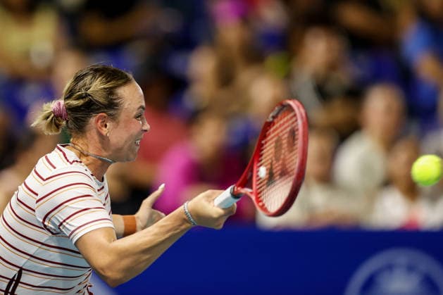 Philippine Women s Open - Day two Donna Vekic of Croatia in action against Kyoka Okamura of Japan during day two of the Philippine Women s Open in Manila, Philippines on January 27, 2026. The Philippine Women s Open runs from January 26 to 31 2026. MANILA Philippines  Copyright: xMATRIXxIMAGESx xMARKxCRISTINOx