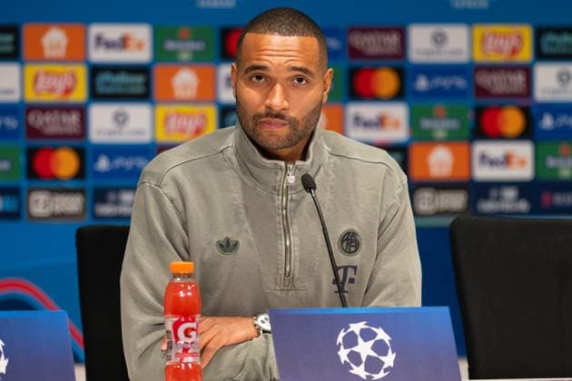 Jonathan Tah 4 FC Bayern Muenchen at the press conference before the match PSV Eindhoven vs FC Bayern Muenchen, Soccer, Champions League, Matchday 8, 27 01 2026 Copyright: xkolbert-press MarkusxVerwimpx