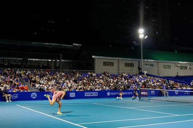 Philippine Women s Open - Day two Tatjana Maria of Germany in action against Leolia Jeanjean of France during day two of the Philippine Women s Open in Manila, Philippines on January 27, 2026. The Philippine Women s Open runs from January 26 to 31 2026. MANILA Philippines  Copyright: xMATRIXxIMAGESx xMARKxCRISTINOx