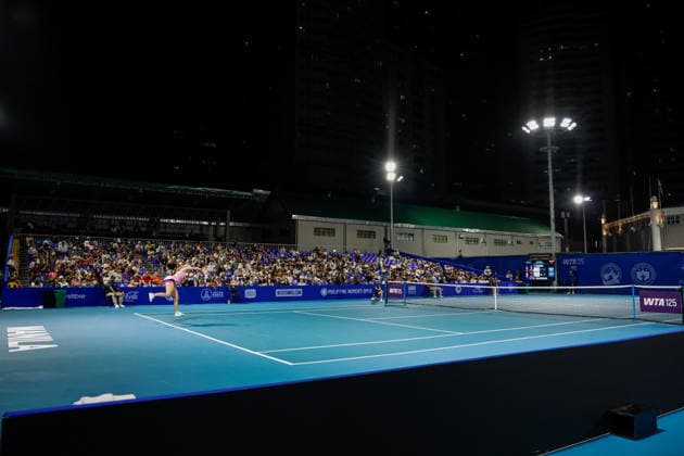 Philippine Women s Open - Day two Leolia Jeanjean of France in action against Tatjana Maria of Germany during day two of the Philippine Women s Open in Manila, Philippines on January 27, 2026. The Philippine Women s Open runs from January 26 to 31 2026. MANILA Philippines  Copyright: xMATRIXxIMAGESx xMARKxCRISTINOx