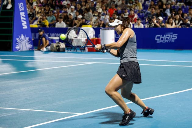 Philippine Women s Open - Day two Kyoka Okamura of Japan in action against Donna Vekic of Croatia in action during day two of the Philippine Women s Open in Manila, Philippines on January 27, 2026. The Philippine Women s Open runs from January 26 to 31 2026. MANILA Philippines  Copyright: xMATRIXxIMAGESx xMARKxCRISTINOx