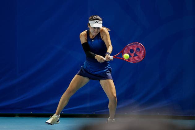 Philippine Women s Open - Day two Lin Zhu of China in action during her match Lulu Sun of New Zealand during day two of the Philippine Women s Open in Manila, Philippines on January 27, 2026. The Philippine Women s Open runs from January 26 to 31 2026. MANILA Philippines  Copyright: xMATRIXxIMAGESx xMARKxCRISTINOx