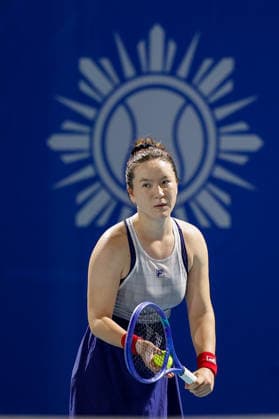 Philippine Women s Open - Day two Lulu Sun of New Zealand prepares to serve to Lin Zhu of China during day two of the Philippine Women s Open in Manila, Philippines on January 27, 2026. The Philippine Women s Open runs from January 26 to 31 2026. MANILA Philippines  Copyright: xMATRIXxIMAGESx xMARKxCRISTINOx