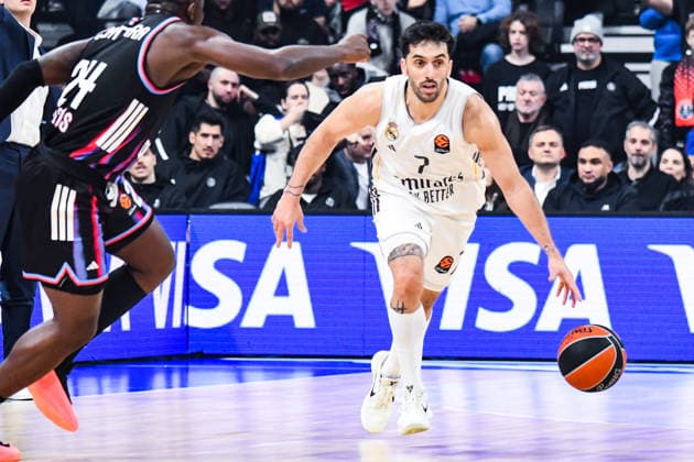 BASKET : Paris Basketball vs Real Madrid - Euroligue - JournÃ e 25 - 27 01 26 Facundo Campazzo (Real Madrid) ParisFrance  Copyright: xBaptistexAutissierx