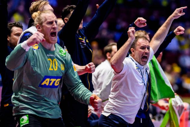 260127 Head coach Michael Apelgren of Sweden during the EHF European Handball Championship main round match between Sweden and Hungary on January 27, 2026 in Malmö Photo Petter Arvidson BILDBYRAN kod PA PA1142 handball handball handball handballs em 2026 sverige sweden hungary ehf european handball championship ungern bbeng  Copyright: PETTERxARVIDSON BB260127PA229