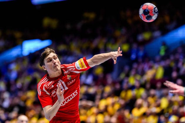 260127 Bence Imre of Hungary during the EHF European Handball Championship main round match between Sweden and Hungary on January 27, 2026 in Malmö Photo Petter Arvidson BILDBYRAN kod PA PA1142 handball handball handballs em 2026 sverige sweden hungary ehf european handball championship ungern bbeng  Copyright: PETTERxARVIDSON BB260127PA230