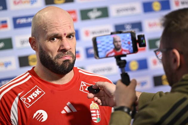 MALMÖ, SWEDEN 20260127 Hungarian team captain Adrian Sipos is interviewed after the 2026 EHF European Men s Handball Championship the EHF Euro 2026 main round match between Sweden and Hungary on Janyary 27, 2026 The match ended in a draw MALMÖ SWEDEN x50090x  Copyright: xJohanxNilsson TTx EHF EURO 2026 SWEDEN-HUNGARY