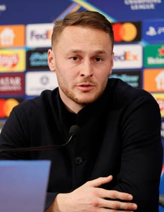 Monaco, Monte Carlo January 28, 2026 AS Monaco vs Juventus Football Club, Turin, UEFA Champions League Press Conference with dutch midfielder Teun Koopmeiners Press Conference AS Monaco Juventus Football Club, UEFA Champions League