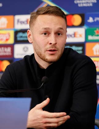 Monaco, Monte Carlo January 28, 2026 AS Monaco vs Juventus Football Club, Turin, UEFA Champions League Press Conference with dutch midfielder Teun Koopmeiners Press Conference AS Monaco Juventus Football Club, UEFA Champions League