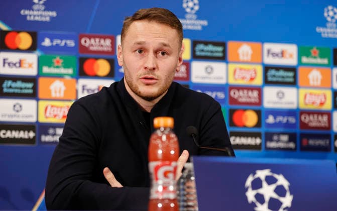 Monaco, Monte Carlo January 28, 2026 AS Monaco vs Juventus Football Club, Turin, UEFA Champions League Press Conference with dutch midfielder Teun Koopmeiners Press Conference AS Monaco Juventus Football Club, UEFA Champions League
